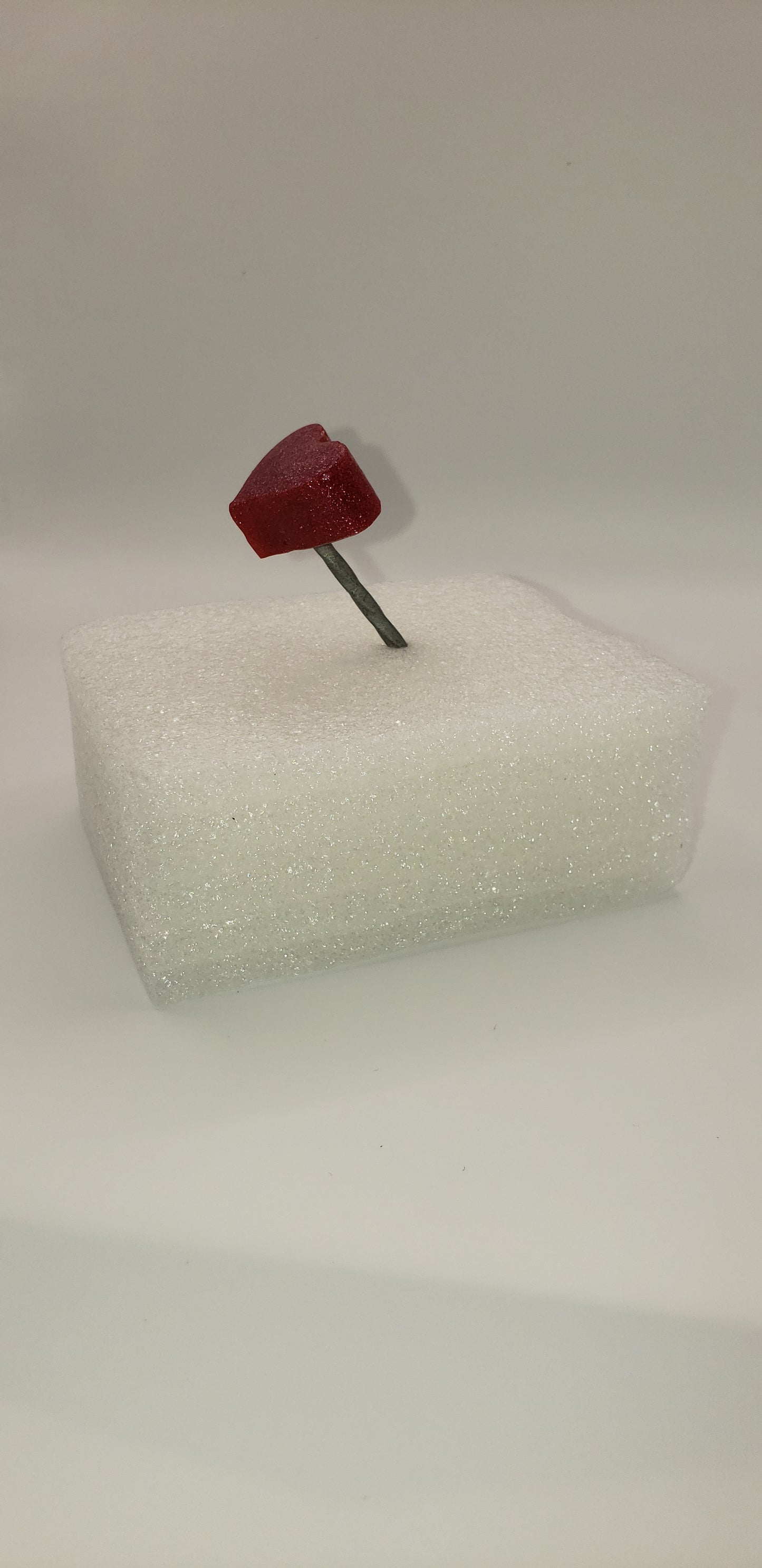 Heart Shaped Target Pin Red Resin