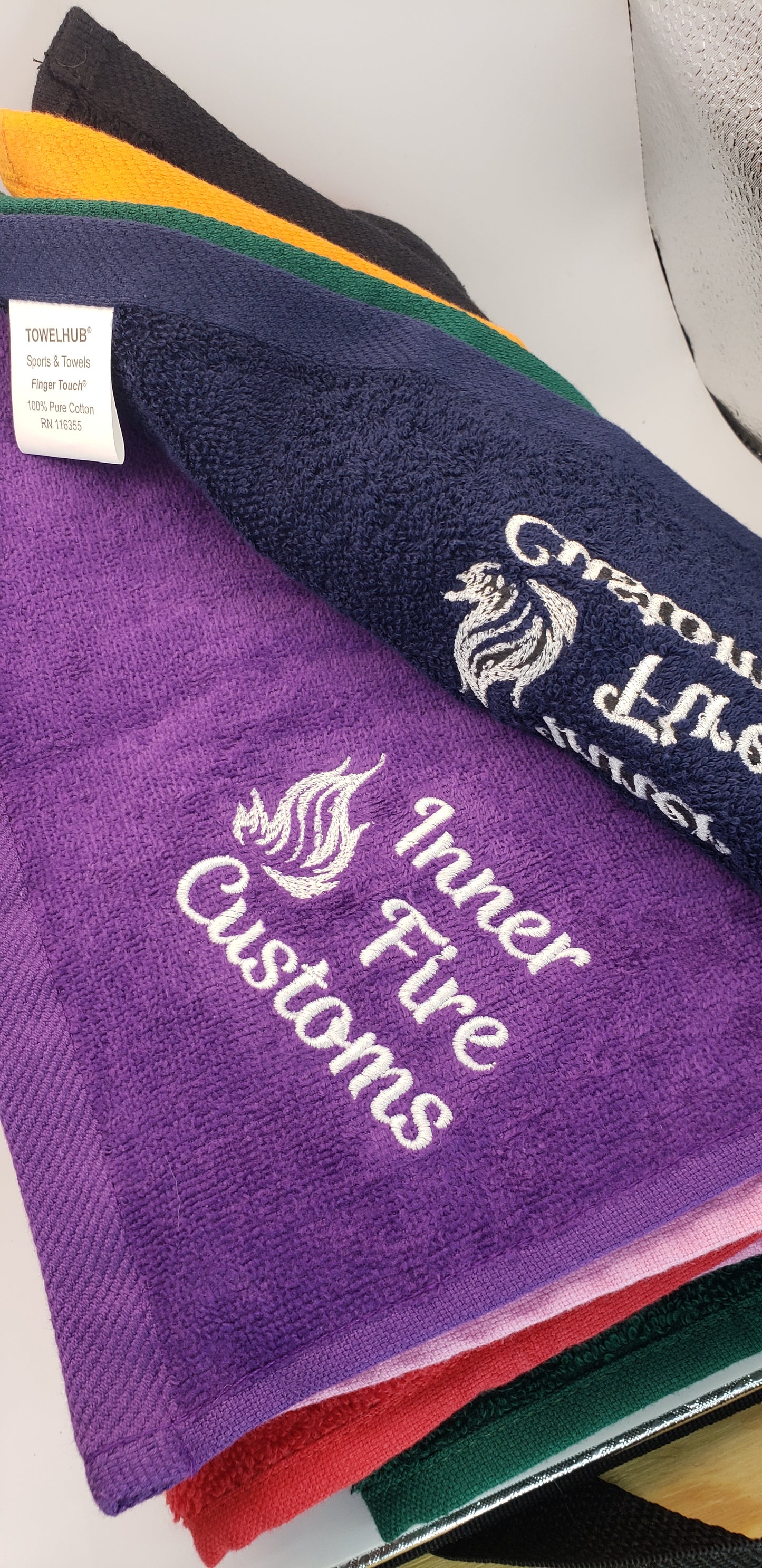 Finger towel - custom embroidered