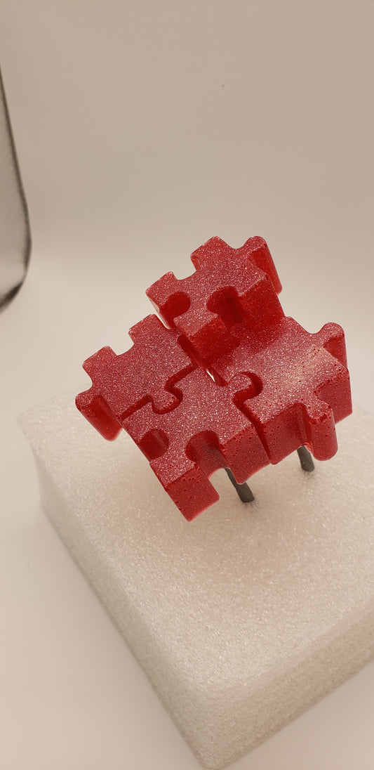 Puzzle  pieces target pins. They actually fit together - so fun!